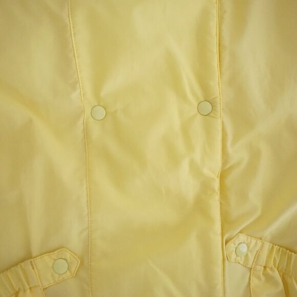 Vintage Fashion Gems Yellow Puffer Button Up Fleece Lined Winter Jacket L - Picture 9 of 11